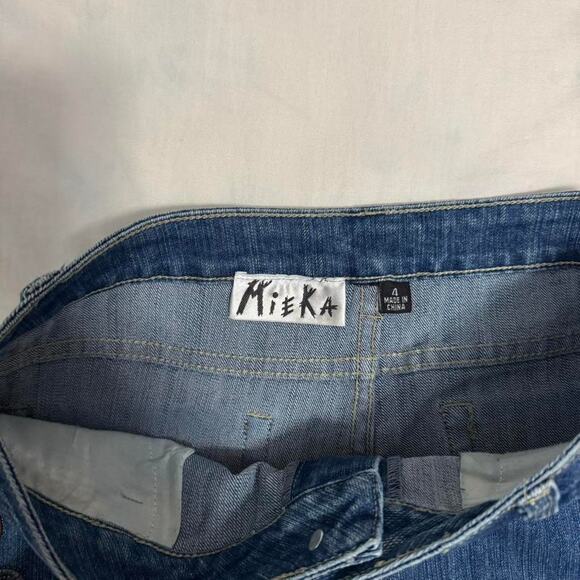 mieka embroidered y2k jeans boho beaded straight leg denim - Picture 8 of 8